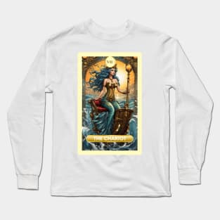 The Chariot Card From the Light Mermaid Tarot Deck Long Sleeve T-Shirt